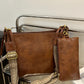 Faux Leather Adjustable Strap Crossbody Bag with Wallet