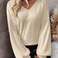 Bow Back Vneck Drop Shoulder T-Shirt