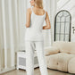 Fuzzy Vneck Cami and Pants Lounge Set