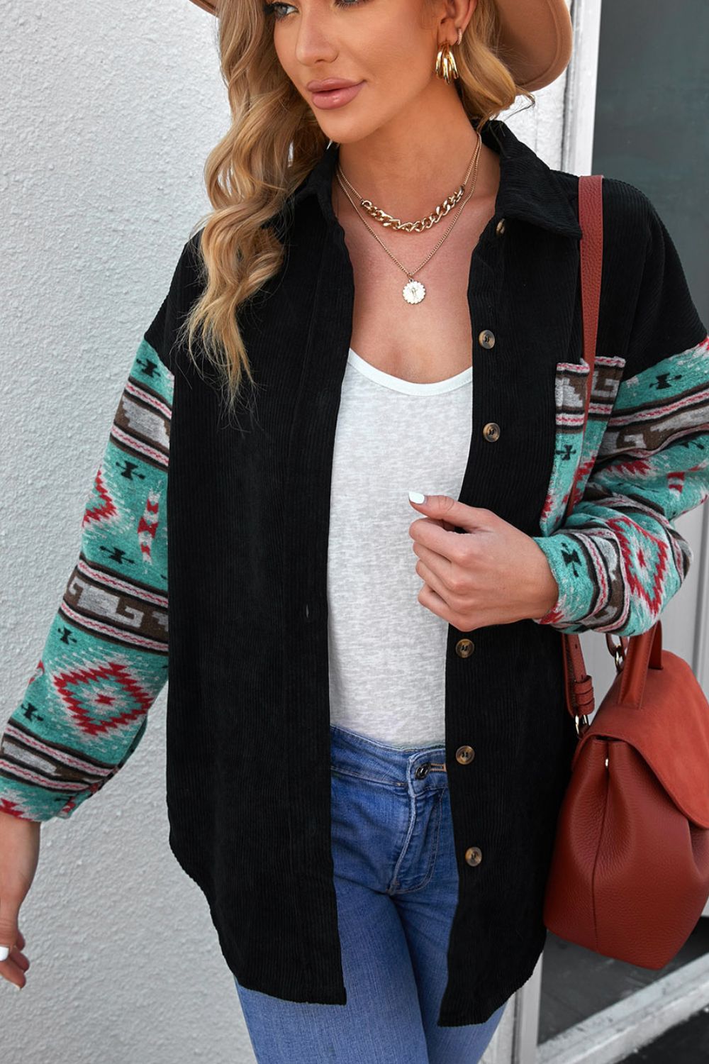 Aztec Collared Shacket
