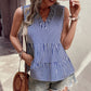 Tiered V-Neck Sleeveless Tank