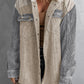 *App Exclusive* Snap Front Hooded Corduroy Shacket