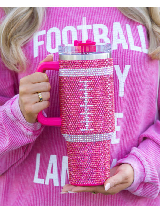 Limited Edition Bling Football Tumbler