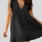 *App Exclusive* Ruffled Eyelet Deep V Dress