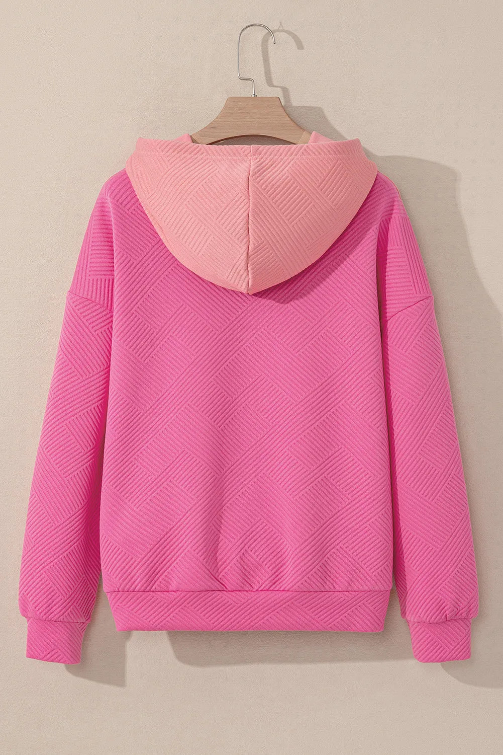 Drawstring Colorblock Long Sleeve Hoodie