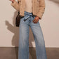 Tied Wide Leg Jeans with Pockets