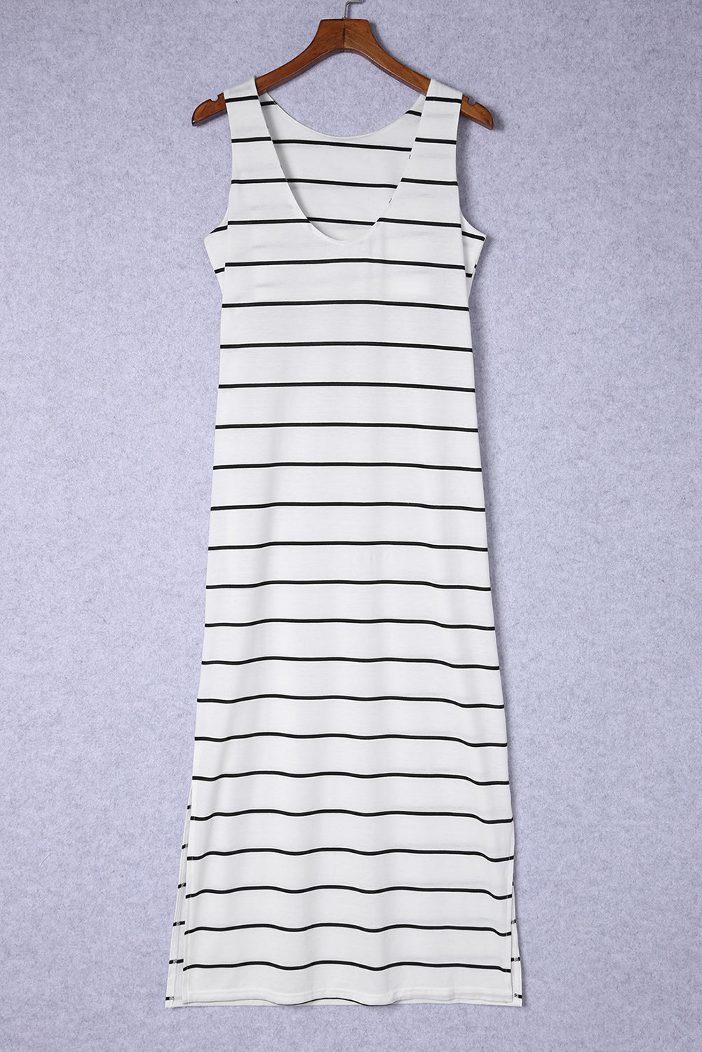 *APP EXCLUSIVE* Striped Slit Sleeveless Maxi Dress