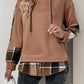 Plaid Long Sleeve Hoodie Flannel