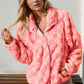 Double Take Checkered Long Sleeve Fuzzy Jacket