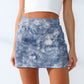Quick-Dry Tiedye Wide Waistband Active Tennis Skort