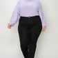 Ribbed Round Neck Long Sleeve T-Shirt