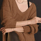 Vneck Dropped Shoulder Sweater
