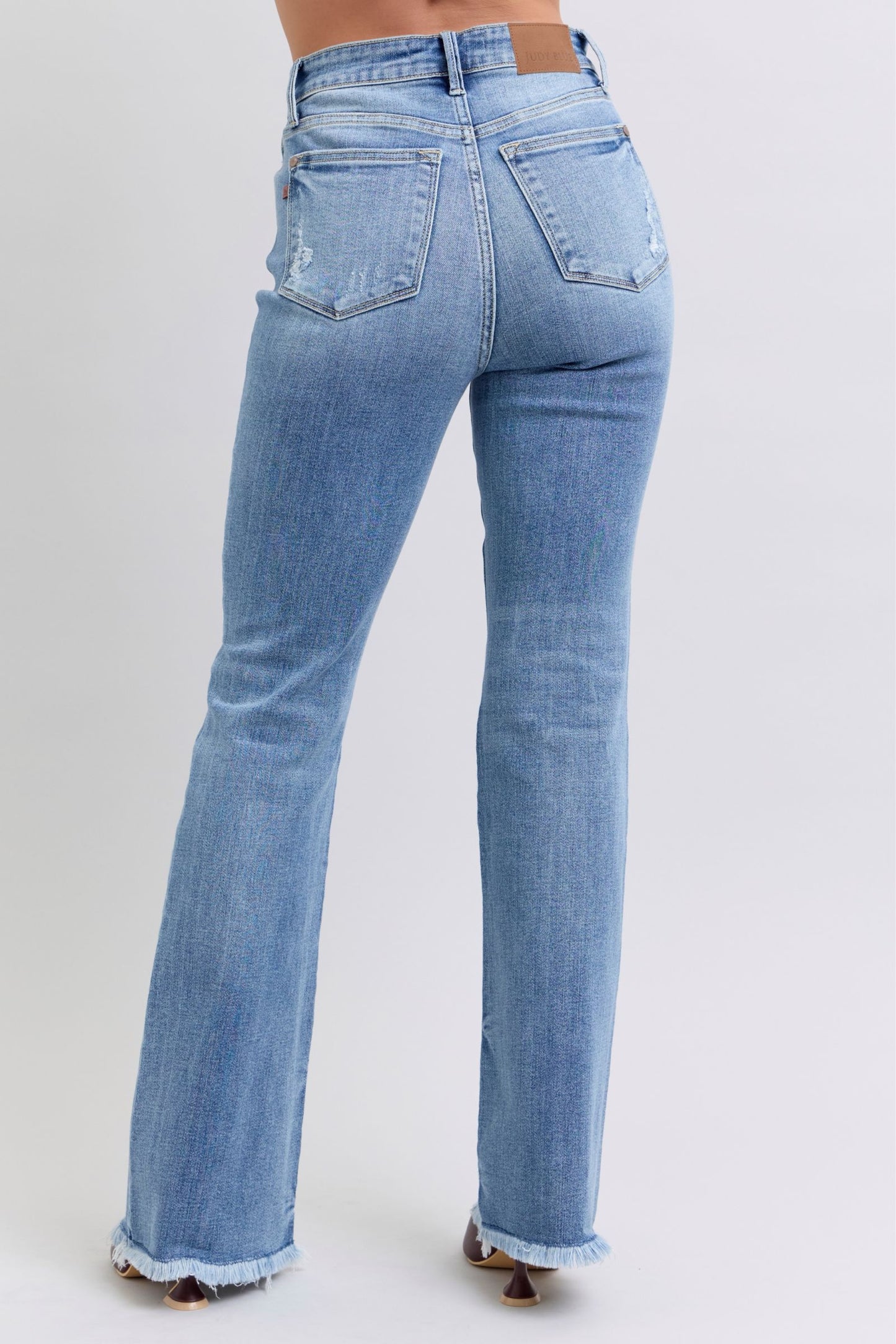 Judy Blue Raw Hem Bootcut Jeans
