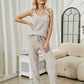 Fuzzy Vneck Cami and Pants Lounge Set