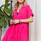 Pink Tiered Babydoll Dress