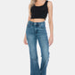 Judy Blue Tummy Control Raw Hem Flare Jeans