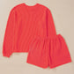 Textured Lounge Top and Shorts Set
