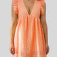 *App Exclusive* Ruffled Eyelet Deep V Dress