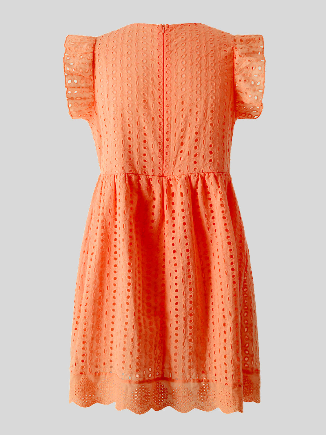 *App Exclusive* Ruffled Eyelet Deep V Dress