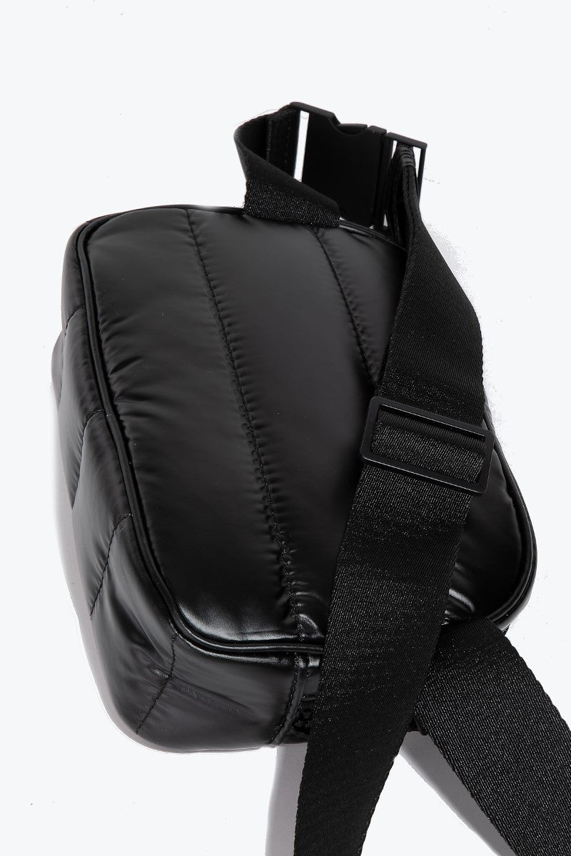 Quilted Nylon Puffer Crossbody Fanny Pack