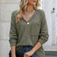 Exposed Seam Vneck Long Sleeve T-Shirt