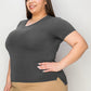 Basic Solid Vneck High-Low Tee