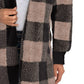 Plaid Hooded Sherpa Teddy Jacket