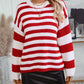 Red and White Striped Sweater