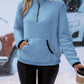 Half Zip Long Sleeve Fleece Lined Sweatshirt