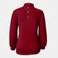 Turtleneck Button Long Sleeve Blouse