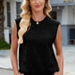 Open Back Round Neck Sleeveless Sweater