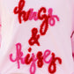 Valentines Day HUG AND KISSES Round Neck Sweatshirt