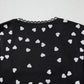 Heart Square Neck Long Sleeve Bodysuit