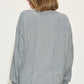 Ribbed Round Neck Long Sleeve T-Shirt