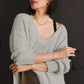 Vneck Dropped Shoulder Sweater