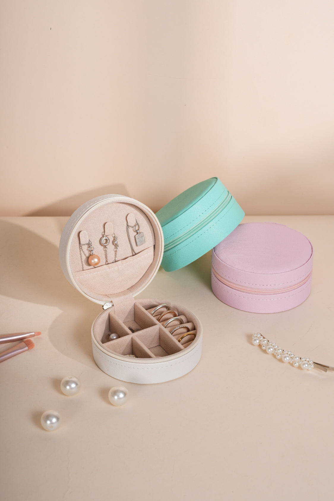 Faux Leather Jewelry Box