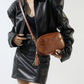 Tassel Faux Leather Printed Strap Crossbody Bag