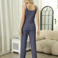Fuzzy Vneck Cami and Pants Lounge Set