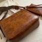 Faux Leather Adjustable Strap Crossbody Bag with Wallet