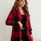 Plaid Hooded Sherpa Teddy Jacket
