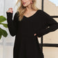 High-Low Side Slit Vneck Sweater