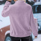 Half Zip Long Sleeve Fleece Lined Sweatshirt