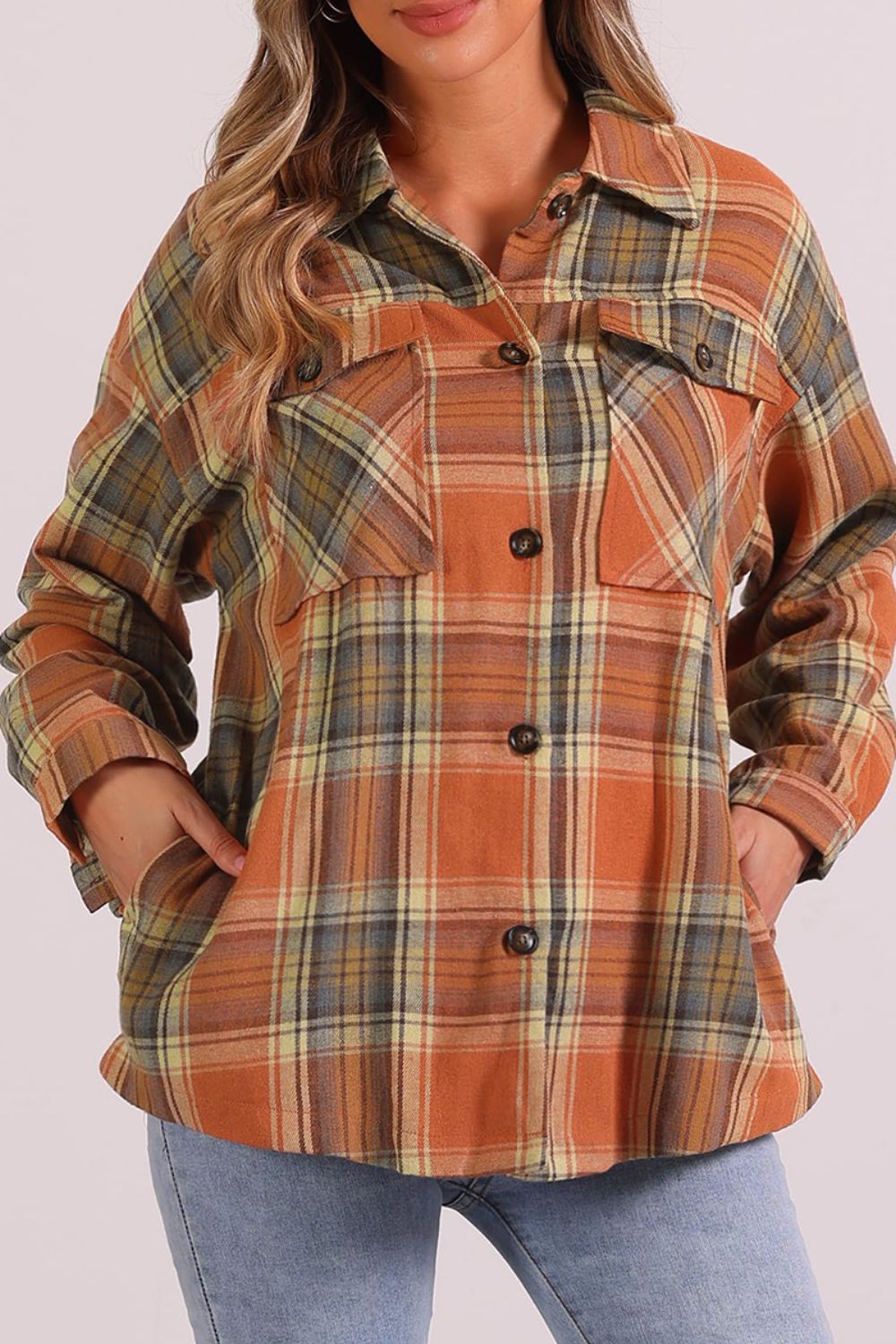 Plaid Flannel with Pockets