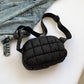 Bubble Texture Adjustable Strap Crossbody Bag
