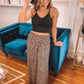 Leopard Wide Leg Pants