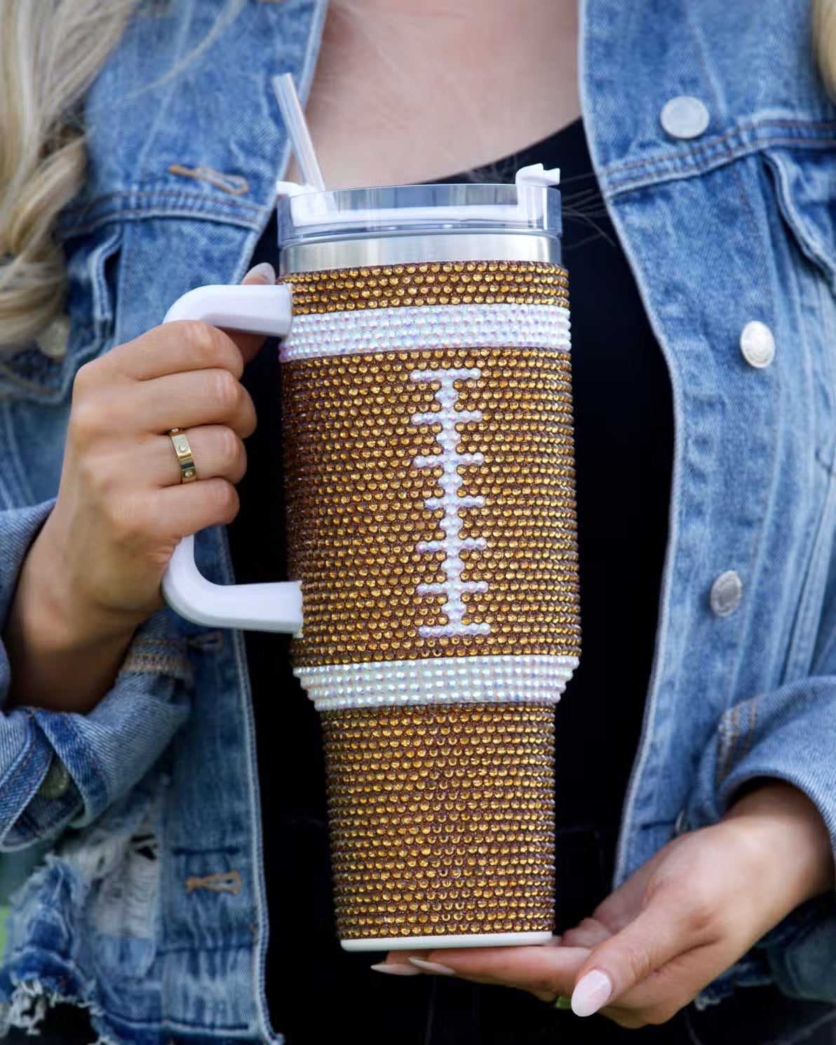 Limited Edition Bling Football Tumbler