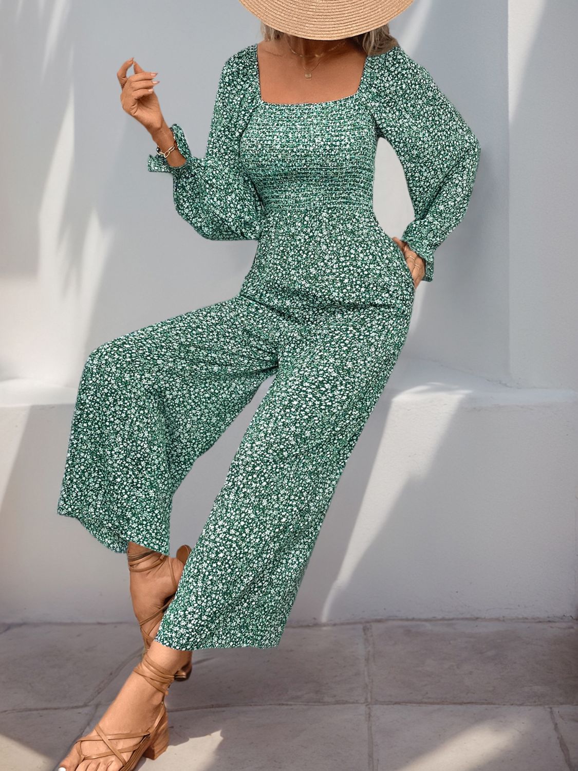 Floral Smocked Romper