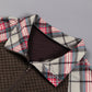 Plaid Half Zip Long Sleeve Sweatshirt