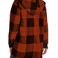 Plaid Hooded Sherpa Teddy Jacket