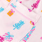 Pink Christmas Button Sleep Shirt/Jammies